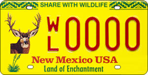 Support wildlife by ordering the New Mexico Wildlife License Plate - Elk