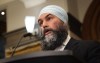 New Democratic Party Leader Jagmeet Singh speaks in the Foyer of the House of Commons about the NSICOP report, on Parliament Hill in Ottawa, on June 13, 2024. NDP Leader Jagmeet Singh may hold they key to the timing of the next election now that he's axed his political pact with the Liberals, but strategists say that could prove to be both an asset and a liability. THE CANADIAN PRESS/ Patrick Doyle