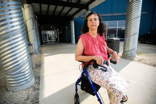 MIKAELA MACKENZIE / WINNIPEG FREE PRESS
                                Cheryl Grewar is in constant pain and fears falling. ‘I broke my ankle once — I don’t want to break anything else.’ She continues to wait for spinal neurosurgery.