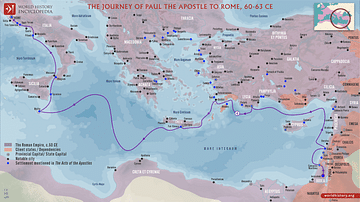 Paul the Apostle's Journey to Rome (c. 60-63 CE)