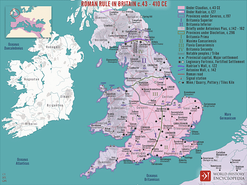 Roman Rule in Britain c.43 - 410 CE (by Simeon Netchev, CC BY-NC-ND)