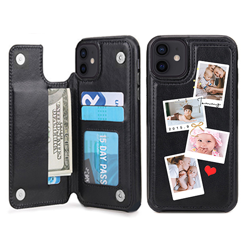 Custom for iPhone 12 Mini Card Holder Wallet Case