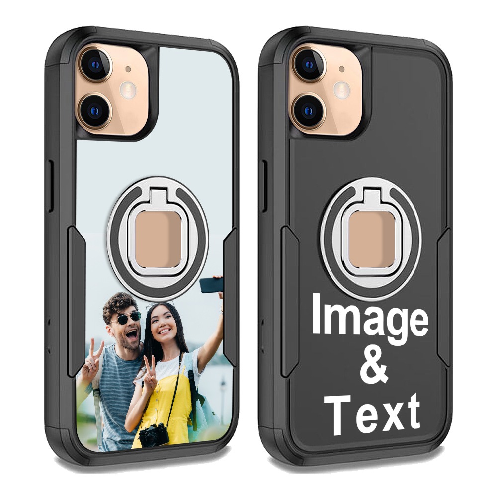 Custom for iPhone 12 Mini Ring Holder Shockproof Case