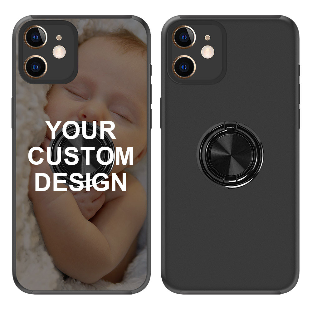 Custom for iPhone 12 Mini Ring Holder Dual Layers Case