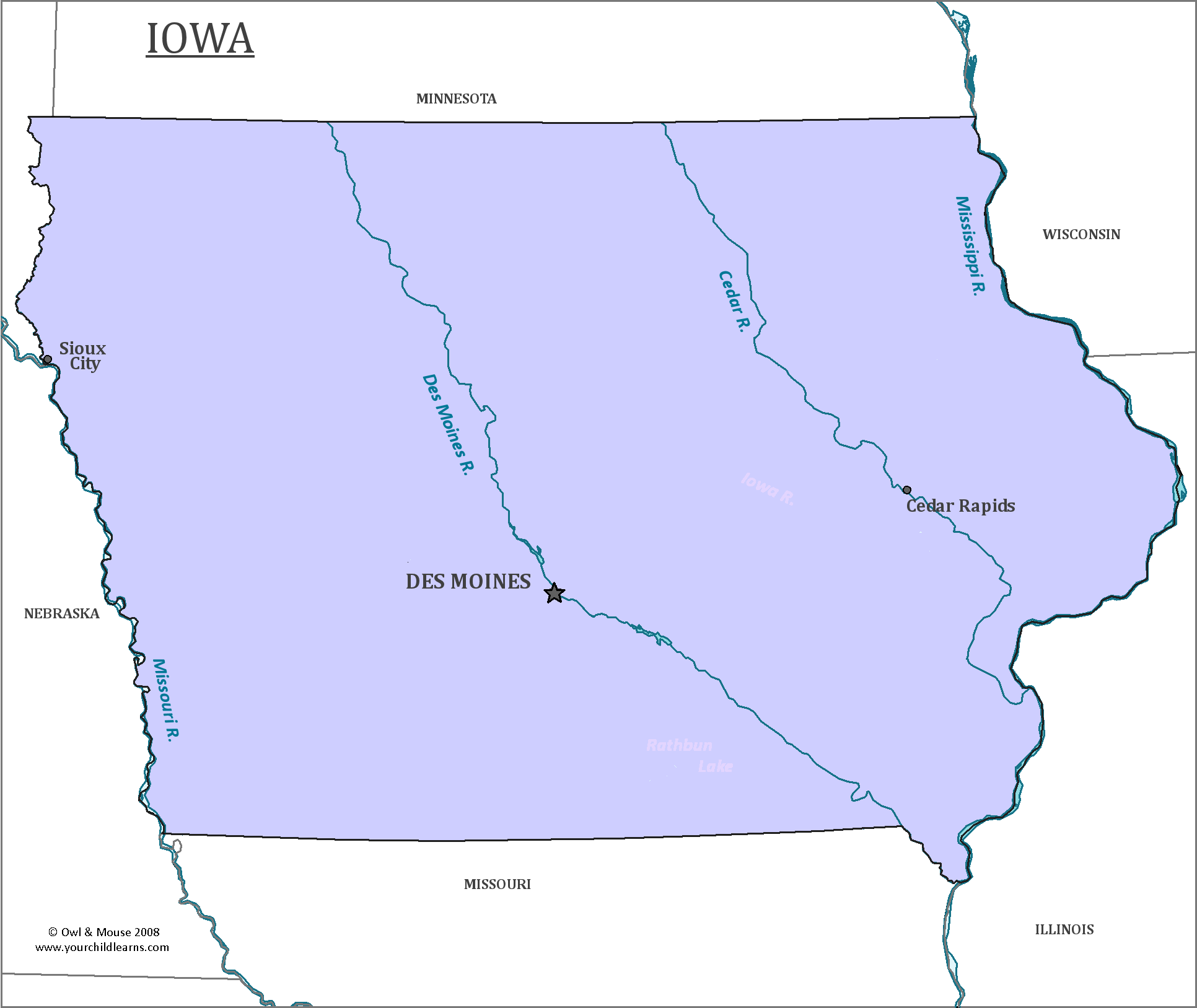 Des Moines River Map - Alexia Lorraine