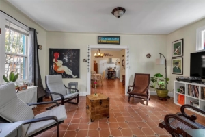 funky living room in standalone house - Forest Hills homes