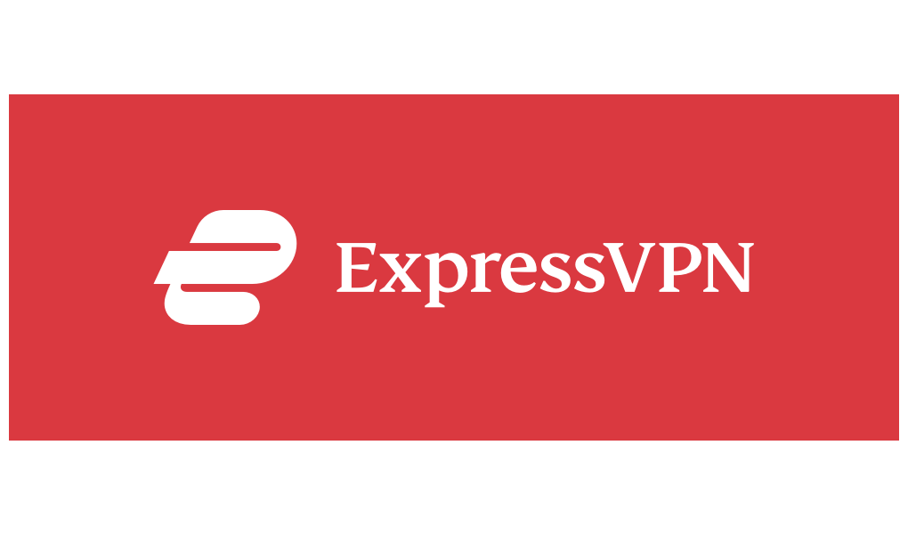 Preview: Logo ExpressVPN White On Red Horizontal  