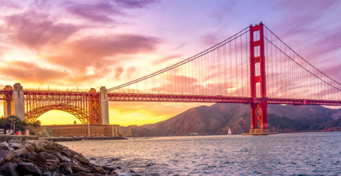 The Golden Gate Bridge in San Francisco.