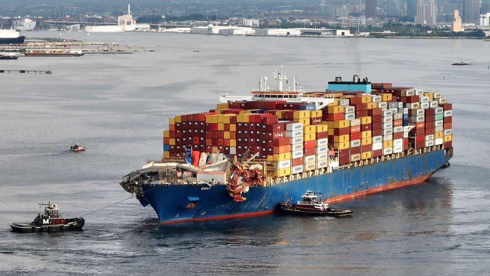 A shipping barge on the water (Credit: Getty Images)