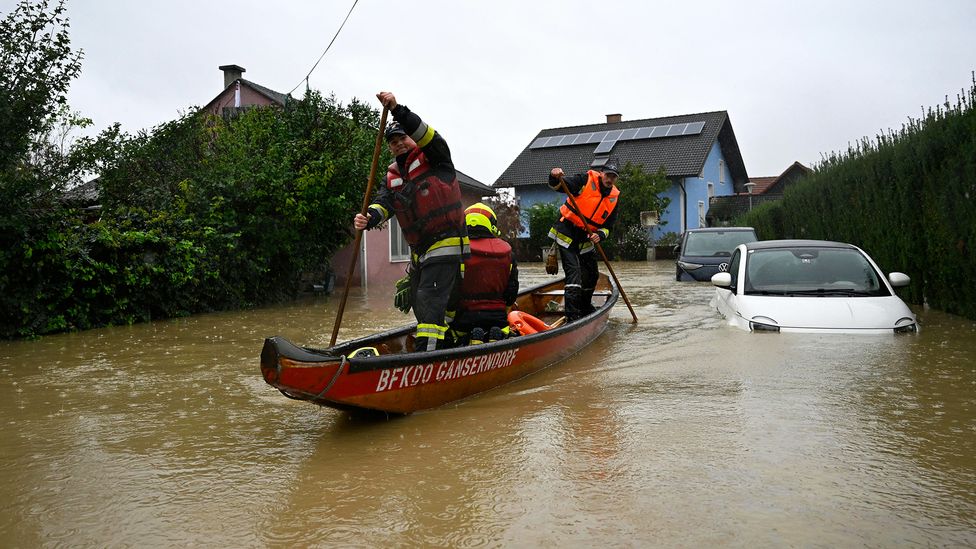 European countries north of the Alps have seen an increase in flooding over the past 30 years (Credit: Getty Images)