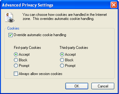 Advanced privacy settings